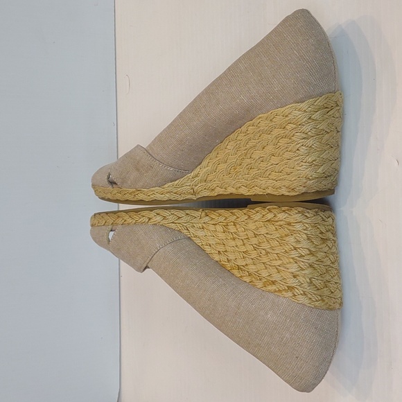 Chaps Women's Dakoba Linen Open Toe Espadrille Wedge - Picture 8 of 11